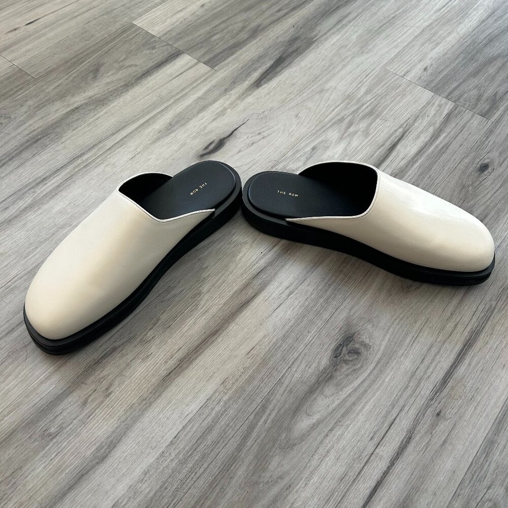 The Row Sabot mules,  Milk, size 10